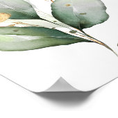 Probe Grün & goldgrün Abendessen Unterschreiben Poster (Ecke)