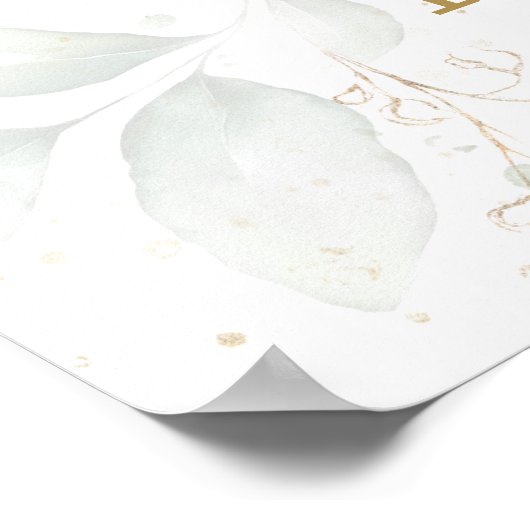 Probe Grünpflanzen Abendessen Willkommenszeichen Poster (Ecke)