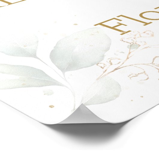 Probe Grünpflanzen Abendessen Willkommenszeichen Poster (Ecke)