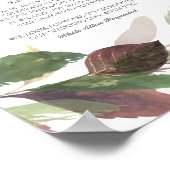 Probe Herbst Abendessen Tischschild Botanische Blä Poster (Ecke)