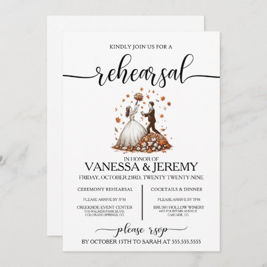 Probe Herbst Einladung (Vorne/Hinten)