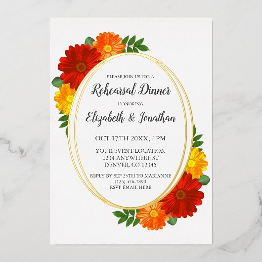 Probe Herbst Folieneinladung (Vorderseite)