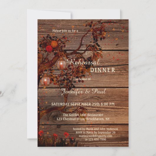 Probe Herbst Lights - Einladung (Vorderseite)