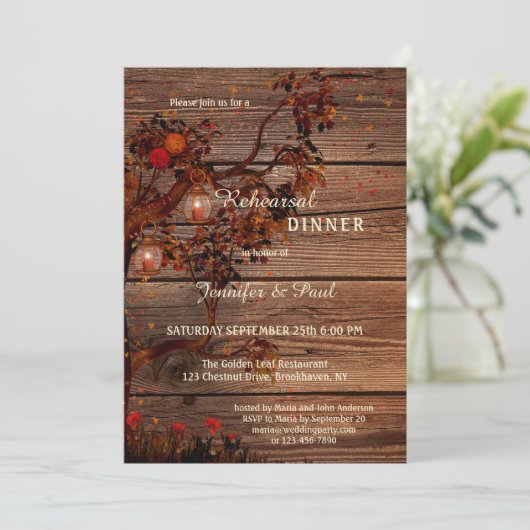 Probe Herbst Lights - Einladung (Stehend Vorderseite)