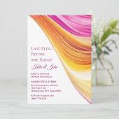 Probe Hochzeitliches Abendessen Modernes, rosa Gel Einladung (Stehend Vorderseite)