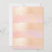 Probe Hochzeitsessen mit Blush and Gold Einladung (Rückseite)