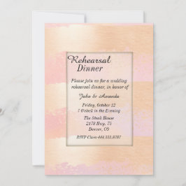 Probe Hochzeitsessen mit Blush and Gold Einladung