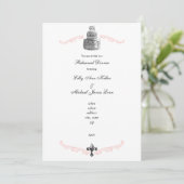 Probe "Hochzeitskuchen"/Dusche/Brautdusche Einladu Einladung (Stehend Vorderseite)