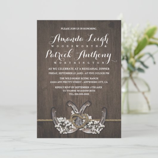 Probe Horseshoe Einladung (Stehend Vorderseite)