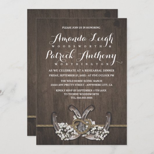 Probe Horseshoe Einladung (Vorne/Hinten)