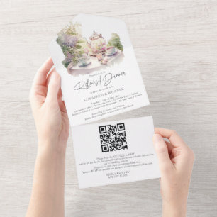 Probe im Aquarellgarten Dinner QR-Code UAwg All In One Einladung