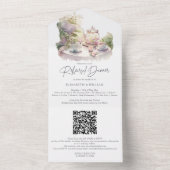 Probe im Aquarellgarten Dinner QR-Code UAwg All In One Einladung (Innen Boden)