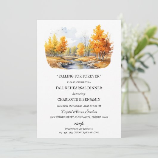 Probe im Herbst oder Herbst Einladung (Stehend Vorderseite)