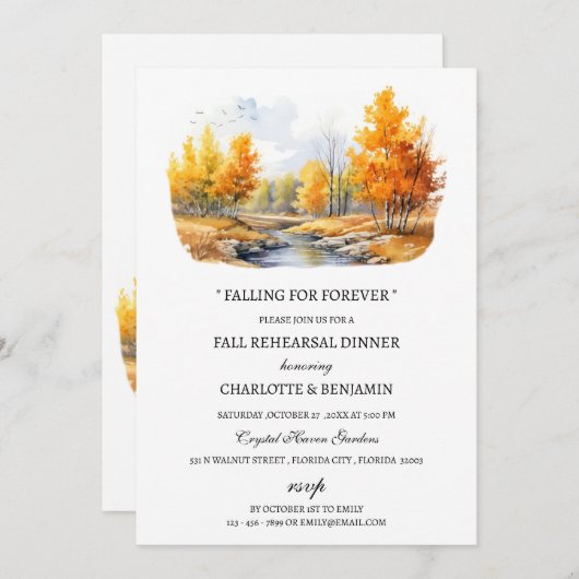 Probe im Herbst oder Herbst Einladung (Vorne/Hinten)