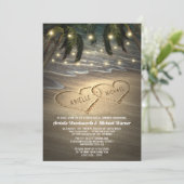 Probe im Sand Einladungen (Stehend Vorderseite)