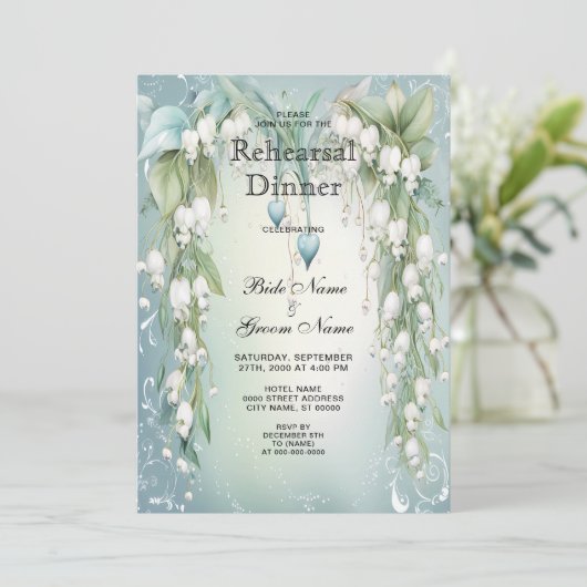 Probe im Tal Abendessen Einladung (Stehend Vorderseite)