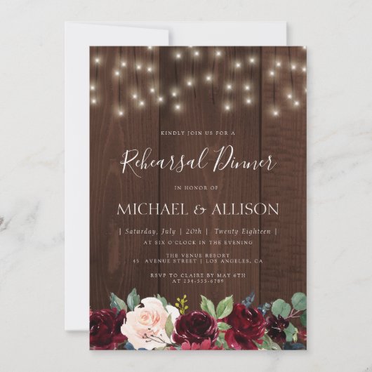 Probe in Bordeaux Einladung (Vorderseite)