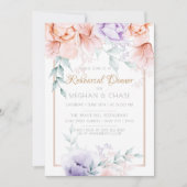 Probe | Korallen / Lilac Aquarelle Peonies Einladung (Vorderseite)