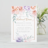 Probe | Korallen / Lilac Aquarelle Peonies Einladung (Stehend Vorderseite)