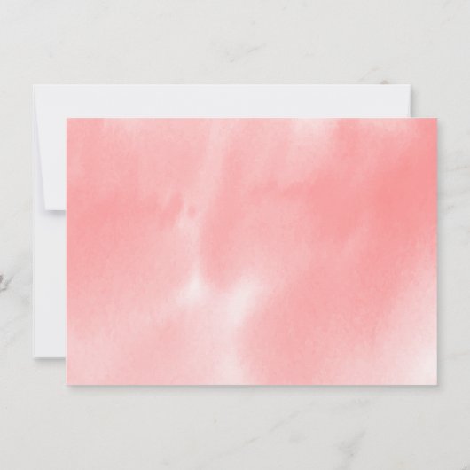 Probe | Korallenfarben Rose Einladung (Rückseite)