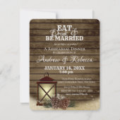 Probe Lantern und Pine Cones Abendessen Einladung (Vorderseite)