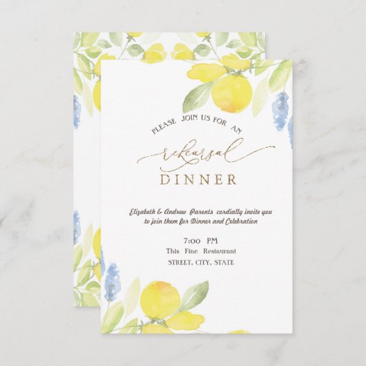 Probe Lemons Einladung (Vorne/Hinten)