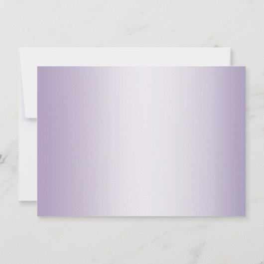 Probe | Lilac Shimmer Stripes Monogramm Einladung (Rückseite)