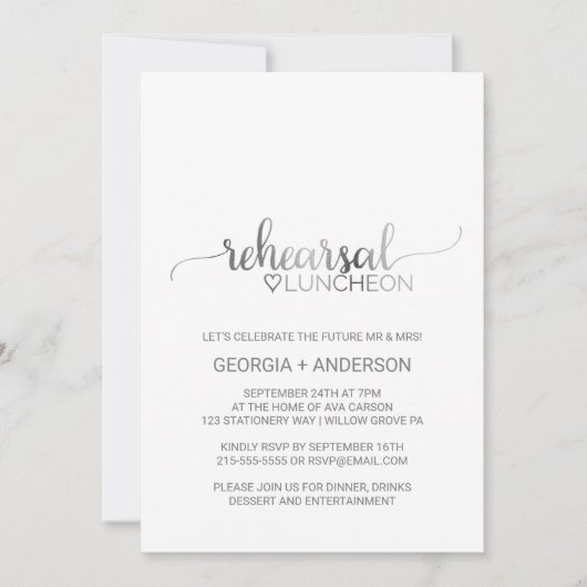 Probe Luncheon Einladung (Vorderseite)