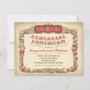 Probe Luncheon Viktorianisch und Vintag Einladung