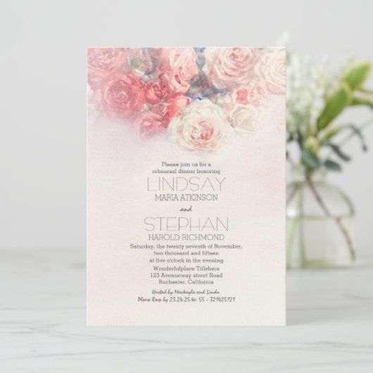 Probe mit Blumen Einladung (Stehend Vorderseite)