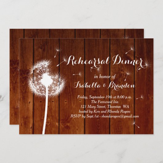 Probe mit Flora und Fauna Einladung (Vorne/Hinten)