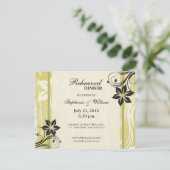 Probe mit floraler Swirt Einladung (Stehend Vorderseite)