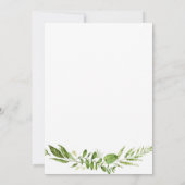 Probe mit grünem Kamin Einladungen, rustikal Einladung (Rückseite)