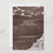 Probe mit Holzlace & String Lights Einladung (Rückseite)