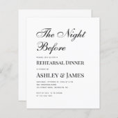 Probe mit Schwarz-Weiß-Budget Einladung (Vorne/Hinten)