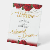 Probe mit türkischer Rose Sockelschild (Vorderseite)