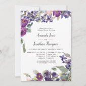 Probe mit Violett und Pflaumen Einladung (Vorderseite)