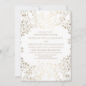 Probe mit weißem Gipskraut Einladung (Vorderseite)