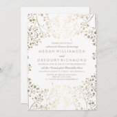 Probe mit weißem Gipskraut Einladung (Vorne/Hinten)