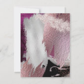 Probe | Modern Shiney Bold Cassis Strokes Einladung (Rückseite)