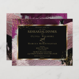 Probe | Modern Shiney Bold Cassis Strokes Einladung