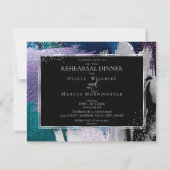 Probe | Modern Shiney Bold Lilac Aquamarin Einladung (Vorderseite)