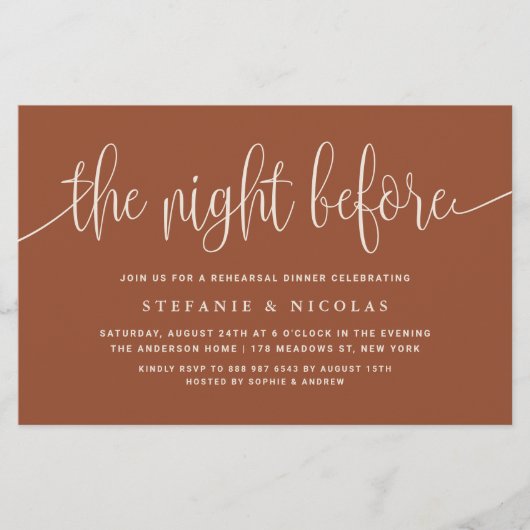 Probe Night Before Terracotta (Vorderseite)