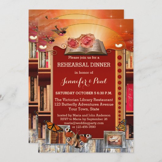 Probe- oder Buchliebhaber Einladung (Vorne/Hinten)