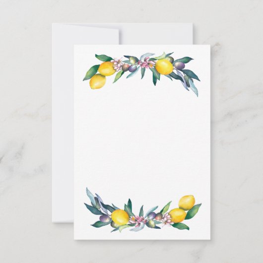 Probe Olive Abendessen Einladung (Rückseite)