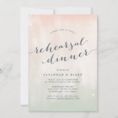 Probe Pastell  Abendessen Einladung (Vorderseite)