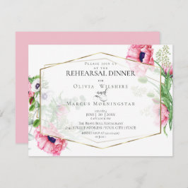 Probe | Pink Watercolor Poppies Floral Einladung