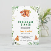 Probe Pizza und Flügel Einladung (Stehend Vorderseite)