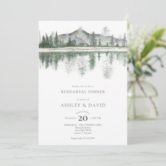 Probe | Rustikale Berge Einladung (Stehend Vorderseite)