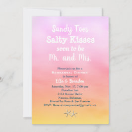 Probe Sandy Zehen Abendessen Sonnenuntergang Einladung